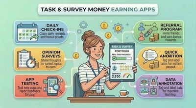 Task & Survey Money Earning Apps