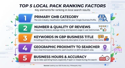 ranked list of the top Google Business Profile ranking factors according to the 2026 Whitespark survey