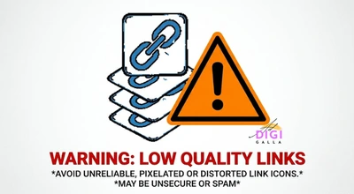 warning illustration representing the risk of bulk, low quality purchased backlinks